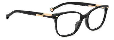 Designer Women Carolina Herrera Eyeglasses: HER 0159/G - Black(2)- SpecSMART Eye Clinic (Diagonal View)